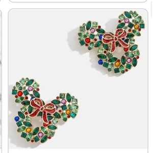BaubleBar disney Christmas wreath earrings